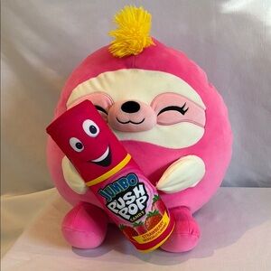 Zuru Snackles Susie hot pink sloth push pop candy super sized plush animal toy